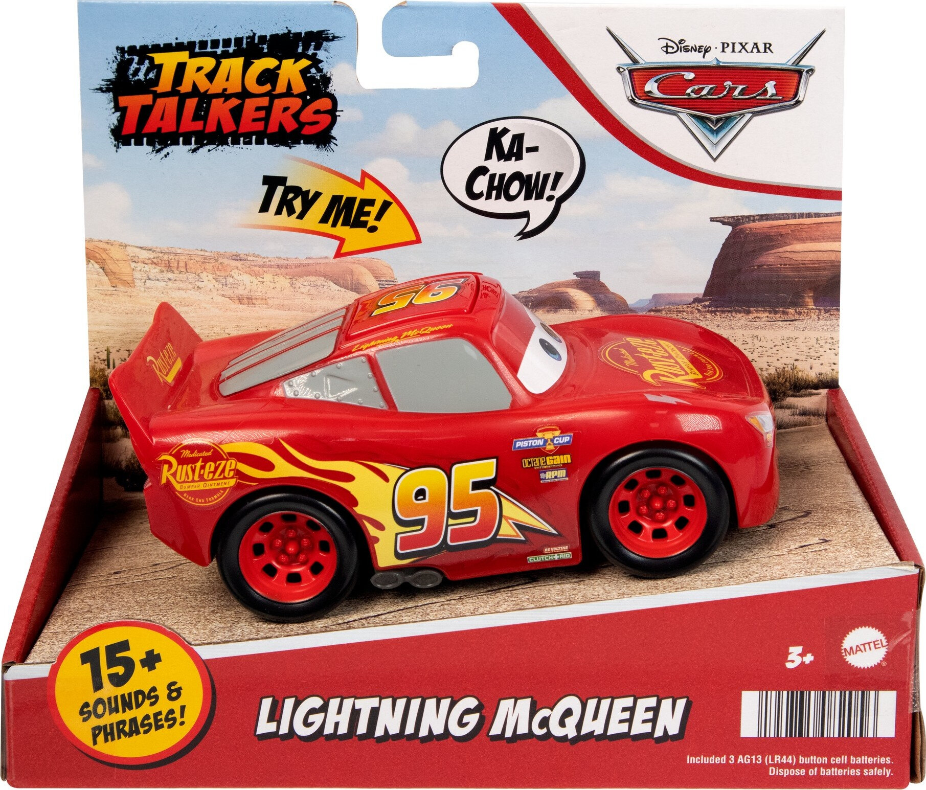 Disney and Pixar Cars Track Talkers Lightning McQueen Talking Toy Car, 5.5  inch Collectible